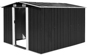 vidaXL Szopa ogrodowa, 257 x 298 x 178 cm, metal, antracytowa - Altany ogrodowe - miniaturka - grafika 2