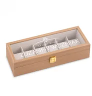 Pudełka i szkatułki - Murrano Szkatułka drewniana prostokątna na 6 zegarków z grawerem dla babci na SZKT-JD6-017 - miniaturka - grafika 1