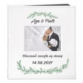Albumy fotograficzne - NA Murrano Album z Okienkiem Prezent Ślub Nadruk Boho ALB-BO-BK-UV-033 - miniaturka - grafika 1
