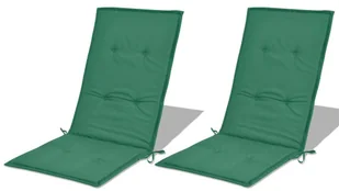 vidaXL Poduszki na krzesła ogrodowe, 2 szt., zielone, 120x50x3 cm - Poduszki ogrodowe - miniaturka - grafika 4