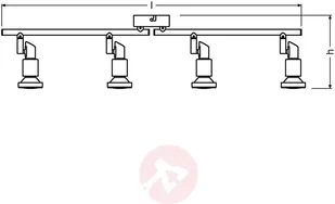 LEDVANCE Niclas reflektor LED, nikiell, 4-pkt. - Lampy sufitowe - miniaturka - grafika 4