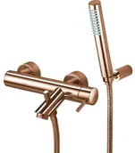 Baterie wannowe i prysznicowe - Paffoni Bateria wannowa ścienna LIGHT różowe złoto Rubinetterie LIG023ROSE - miniaturka - grafika 1