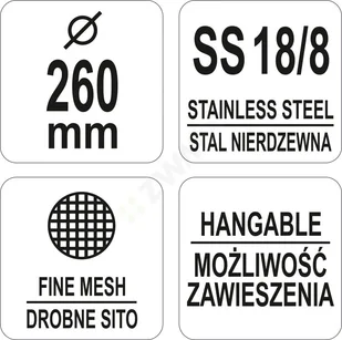 Yato ŁYŻKA CEDZAKOWA 260MM YG-00601 - Wózki na żywność - miniaturka - grafika 5