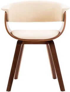 vidaXL Krzesła do jadalni, 4 szt., kremowe, gięte drewno i ekoskóra - Krzesła - miniaturka - grafika 12