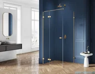 Kabiny prysznicowe - New Trendy Avexa Gold kabina PROSTOKĄTNA 90x80x200 cm przejrzyste lewa EXK-1742 - miniaturka - grafika 1