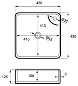 Umywalki - Massi Alama 43x43 MSU-0012 - miniaturka - grafika 1