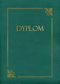 Dyplomy i okładki - Teczki zielone ze złotą ramką i napisem "Dyplom" NB-8181 - miniaturka - grafika 1