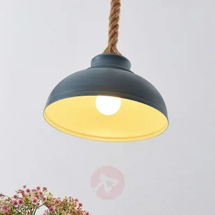 LINDBY Lindby Chaby beton lampa wisząca, 1-punktowa - Lampy sufitowe - miniaturka - grafika 5