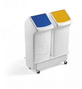 Durable Wózek Trolley Duo na dwa pojemniki na śmieci Durabin Square 40 biały 180 - Kosze na śmieci Durable Wózek Trolley Duo na dwa pojemniki na śmieci Durabin Square 40 biały 180 - Kosze na śmieci - miniaturka - grafika 2