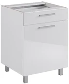 Szafki kuchenne - MEBLE OKMED Szafka kuchenna stojąca Salma 60 cm kolor biały - miniaturka - grafika 1