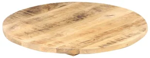 vidaXL Blat stołu, lite drewno mango, okrągły, 25-27 mm, 50 cm vidaXL - Blaty meblowe i parapety okienne - miniaturka - grafika 6