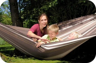 Hamak z drążkiem AMAZONAS Palacio, brązowy - Hamaki - miniaturka - grafika 2