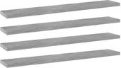 Meble modułowe i akcesoria - vidaXL Półki na książki, 4 szt., szarość betonu, 60x10x1,5 cm, płyta - miniaturka - grafika 1