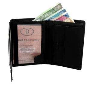 Wild Portfel Męski Skórzany Skóra Licowa Duży Pionowy Bez Zapięcia 5679 Pionowy I Poziomy Suwak - Portfele - miniaturka - grafika 6