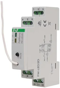 F&F FILIPOWSKI radiowy dwukanałowy sterownik LED 12V - montaż DIN 10÷16V DC - Akcesoria do oświetlenia - miniaturka - grafika 2