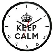Zegary - Atrix Zegar ścienny solid keep calm /czarny ATE2013BKC - miniaturka - grafika 1