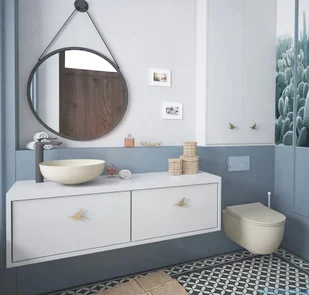 Massi Umywalka nablatowa MOLIS YASMIN 38x38x13,6 cm MSU-0013-YA - Umywalki - miniaturka - grafika 6