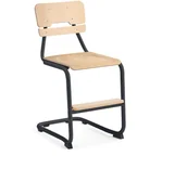 Meble do szkół i przedszkoli - AJ Produkty Krzesło szkolne LEGERE III, H 500 mm, antracyt, brzoza - miniaturka - grafika 1