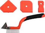 Narzędzia glazurnicze - Yato 3 SZPACHELKI DO SILIKONU I SZCZOTKA Z METALOWYM SKROBAKIEM DO FUG YT-52621 YATO YT-52621 - miniaturka - grafika 1