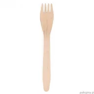 Naczynia i sztućce jednorazowe - ContiPack Widelec Drewniany EKO 100 sztuk 16 cm - miniaturka - grafika 1