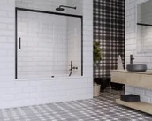 Parawany nawannowe - Radaway Idea PN DWJ 180 zabudowa nawannowa 1800x1500 czarny przejrzyste prawy 10003180-54-01R - miniaturka - grafika 1