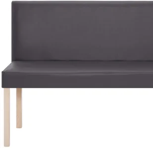 vidaXL Ławka, 139,5 cm, szara, sztuczna skóra vidaXL - Ławki do przedpokoju - miniaturka - grafika 8