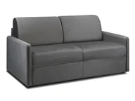 Sofy i kanapy - Vente-Unique 3-osobowa rozkładana sofa z weluru CALIFE - Kolor antracytowy - Łóżko 140 cm - Materac 18cm - miniaturka - grafika 1
