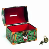 Wyposażenie pokoiku dziecięcego - Djeco Skarbonka Skrzynia Pirata - miniaturka - grafika 1