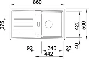 Blanco LEXA 45S ANTRACYT 514668 - Zlewozmywaki - miniaturka - grafika 3