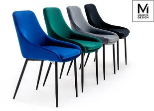 Modesto MODESTO krzesło CLOVER ciemny niebieski - welur, metal J-03.DARK.BLUE - Krzesła - miniaturka - grafika 2