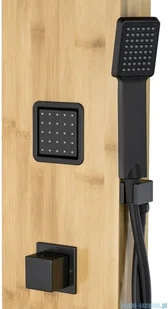 Corsan Bao czarny drewno bambusowe B-022TBC | - Panele prysznicowe - miniaturka - grafika 6