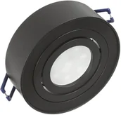 Oprawy, klosze i abażury - Maclean Punktowa oprawa sufitowa dla źródeł światła MR16/GU10 kolor czarny 94x32mm okrągła aluminiowa MCE462 B CEN-73225 - miniaturka - grafika 1