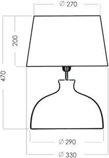 4concepts Nocna LAMPA stołowa HAGA L212180260 sypialniana LAMPKA stojąca czarna przezroczysta L212180260 - Lampy stojące - miniaturka - grafika 3