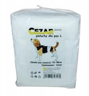 Specjalistyczne artykuły dla zwierząt - Cezar Pieluchy pampersy dla psa samców 72 L 42-58 - miniaturka - grafika 1