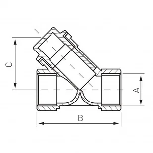 Ferro Filtr osadnikowy c.o. 5/4" - Akcesoria hydrauliczne - miniaturka - grafika 4