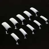 Sztuczne paznokcie i akcesoria - Allepaznokcie Tipsy mleczne krótka kieszonka nr 1 60 szt - miniaturka - grafika 1