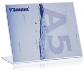 Pojemniki biurowe - VITAdisplays VITAdisplays wisząca teczka ścienna pojedyncza paczka DIN A5 przezroczysta NE-370Q - miniaturka - grafika 1