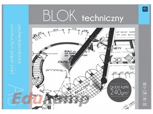 Inter-druk Blok techniczny Premium 240g A3 biały - Szkolne artykuły papiernicze - miniaturka - grafika 2
