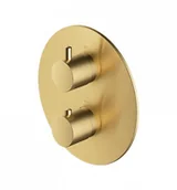 Baterie podtynkowe - Omnires Y1236RO GL B Termostatyczna bateria prysznicowo-wannowa podtynkowa element natynkowy złoty szczotkowany - miniaturka - grafika 1