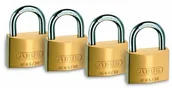 Kłódki - Abus ABUS  65/30 30 MM z mosiądzu z kłódką Quad Pack 33664  abu6530qpk ABU6530QPK - miniaturka - grafika 1