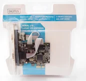Kontrolery - Digitus Kontroler PCIe 2xserial DB9 Com RS232 - miniaturka - grafika 1