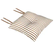 Poduszki na krzesła - Domarex Poduszka na krzesło SILLA PASKI beżowa 40 x 40 x 8 cm - miniaturka - grafika 1