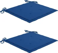 Pozostałe meble ogrodowe - vidaXL Poduszki na krzesła ogrodowe 2 szt. kobaltowe 40x40x4 cm  314023 - miniaturka - grafika 1