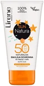 Balsamy i kremy do opalania - Lirene Sun Natura SPF50 naturalna emulsja ochronna do twarzy i ciała 120ml 100789-uniw - miniaturka - grafika 1