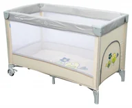 Łóżeczka i kojce - Baby Mix ŁÓŻECZKO PODRÓŻNE Wróbelki HR-8052-187 BEIGE 120/60 43924 - miniaturka - grafika 1