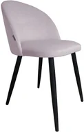 Krzesła - Atos Krzesło CLAUDINE 1 VELVET jasno różowe nowoczesne tapicerowane COLIN-MG55 - miniaturka - grafika 1