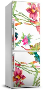 Naklejka okleina lodówkę Ptaki i kwiaty - Naklejki na drzwi i meble - miniaturka - grafika 2