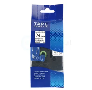 Brother strefadrukarek.pl Taśma TZe-NFX251 nylon mocny klej 24mm x 5m biała czarny nadruk - zamiennik | OSZCZĘDZAJ DO 80% - ZADZWOŃ! PROMOCJA! TZe-NFX251 - Etykiety do drukarek - miniaturka - grafika 3