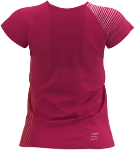 Compressport Koszulka biegowa damska PERFORMANCE SS T-SHIRT różowa - Bielizna sportowa damska - miniaturka - grafika 5
