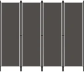 Parawany - vidaXL Parawan 4-panelowy, antracytowy, 200 x 180 cm vidaXL - miniaturka - grafika 1